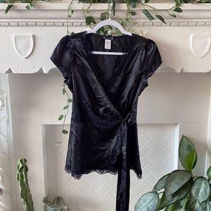 Vintage Lace Wrap Top